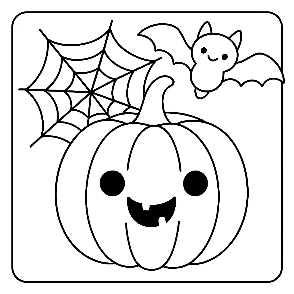 Dibujos de Halloween para colorear | CALABAZA, ARAÑA Y MURCIÉLAGO Dibujos de Halloween para colorear | CALABAZA, ARAÑA Y MURCIÉLAGO