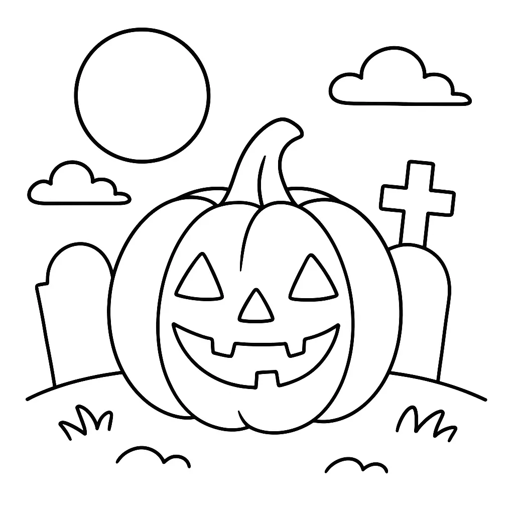 Dibujos de Halloween para colorear | CALABAZA SENCILLA Dibujos de Halloween para colorear | CALABAZA SENCILLA