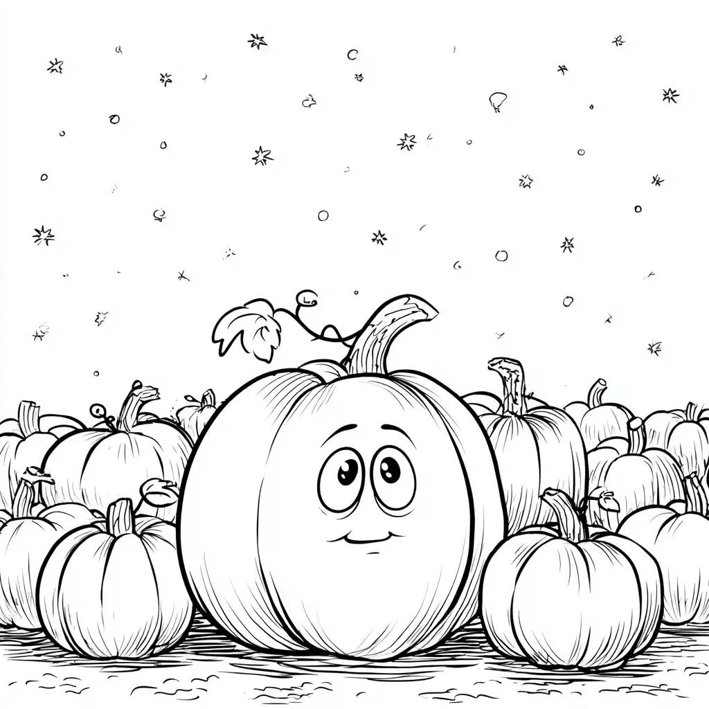 Dibujos de Halloween para colorear | CALABAZAS BAJO ESTRELLAS Dibujos de Halloween para colorear | CALABAZAS BAJO ESTRELLAS