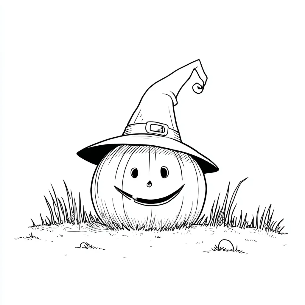 Dibujos de Halloween para colorear | CALABAZA BRUJA SONRIENTE Dibujos de Halloween para colorear | CALABAZA BRUJA SONRIENTE