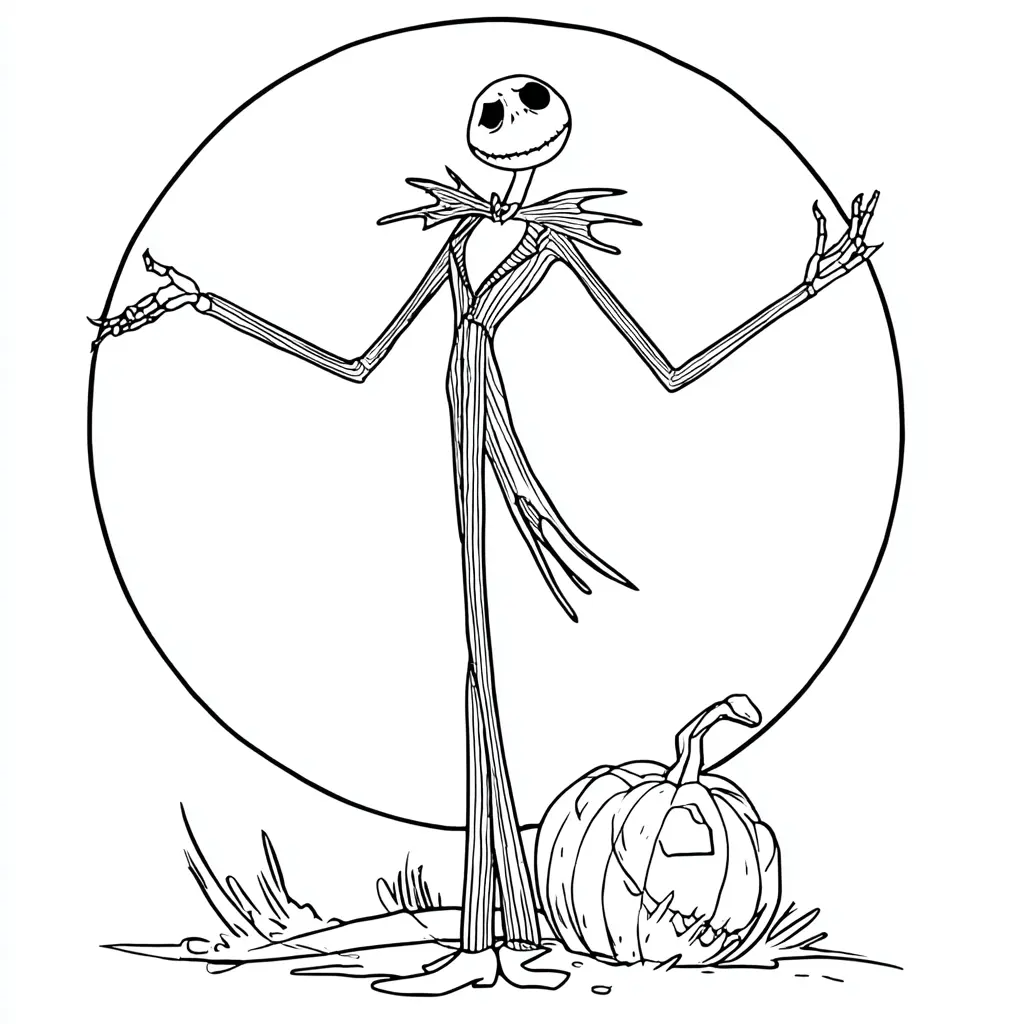 Dibujos de Halloween para colorear | JACK, LA LUNA Y LA CALABAZA Dibujos de Halloween para colorear | JACK, LA LUNA Y LA CALABAZA