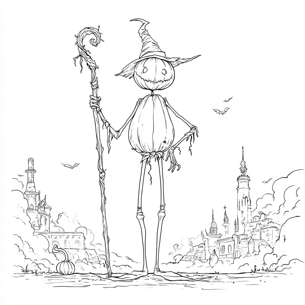 Dibujos de Halloween para colorear | CALABAZA CAMINANTE Dibujos de Halloween para colorear | LA CALABAZA CAMINANTE