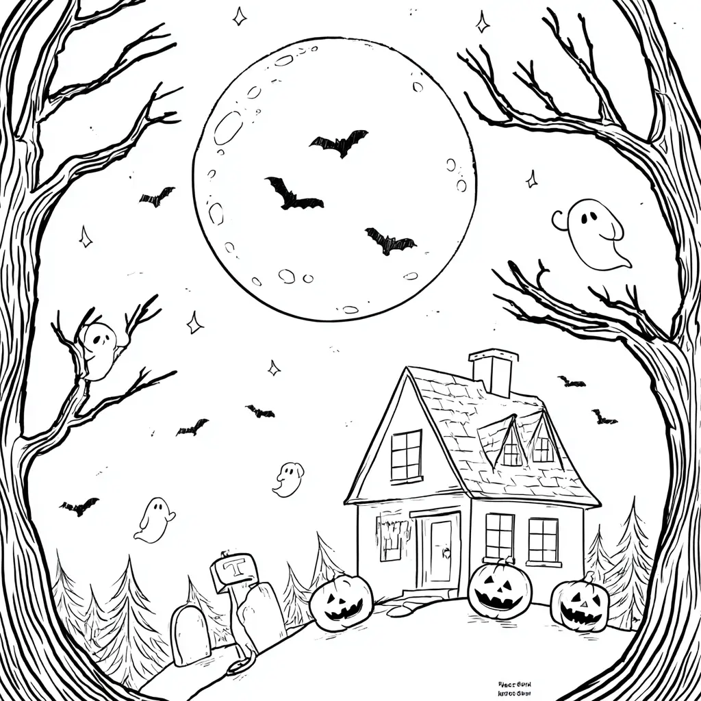 Dibujos de Halloween para colorear | HOGAR DE CALABAZAS Dibujos de Halloween para colorear | HOGAR DE CALABAZAS