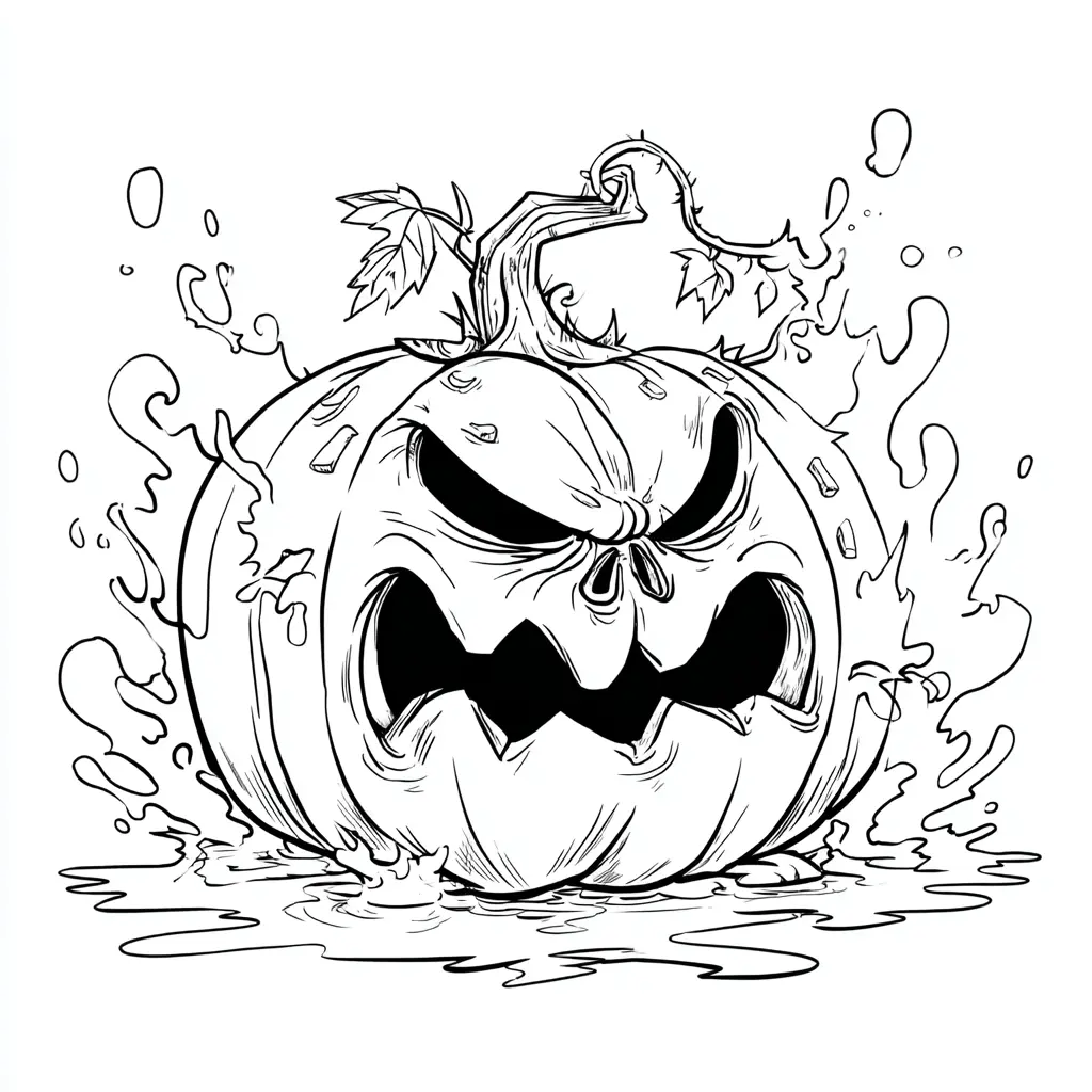 Dibujos de Halloween para colorear | CALABAZA ENFURECIDA Dibujos de Halloween para colorear | CALABAZA ENFURECIDA