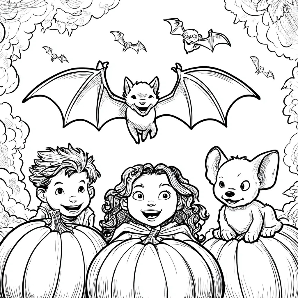 Dibujos de Halloween para colorear | GUARDIANES DE CALABAZAS Dibujos de Halloween para colorear | GUARDIANES DE CALABAZAS