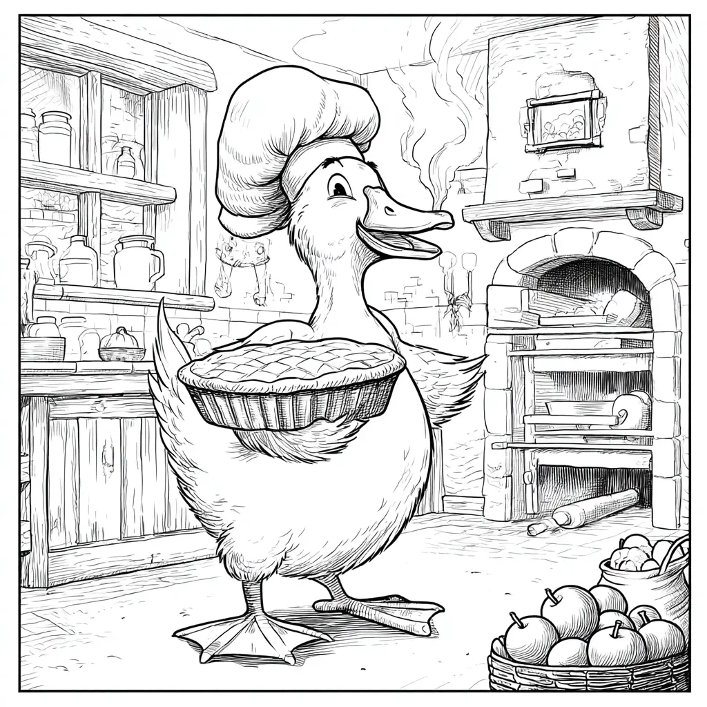 Dibujos de comidas del mundo para colorear | EL PATO Y EL PASTEL