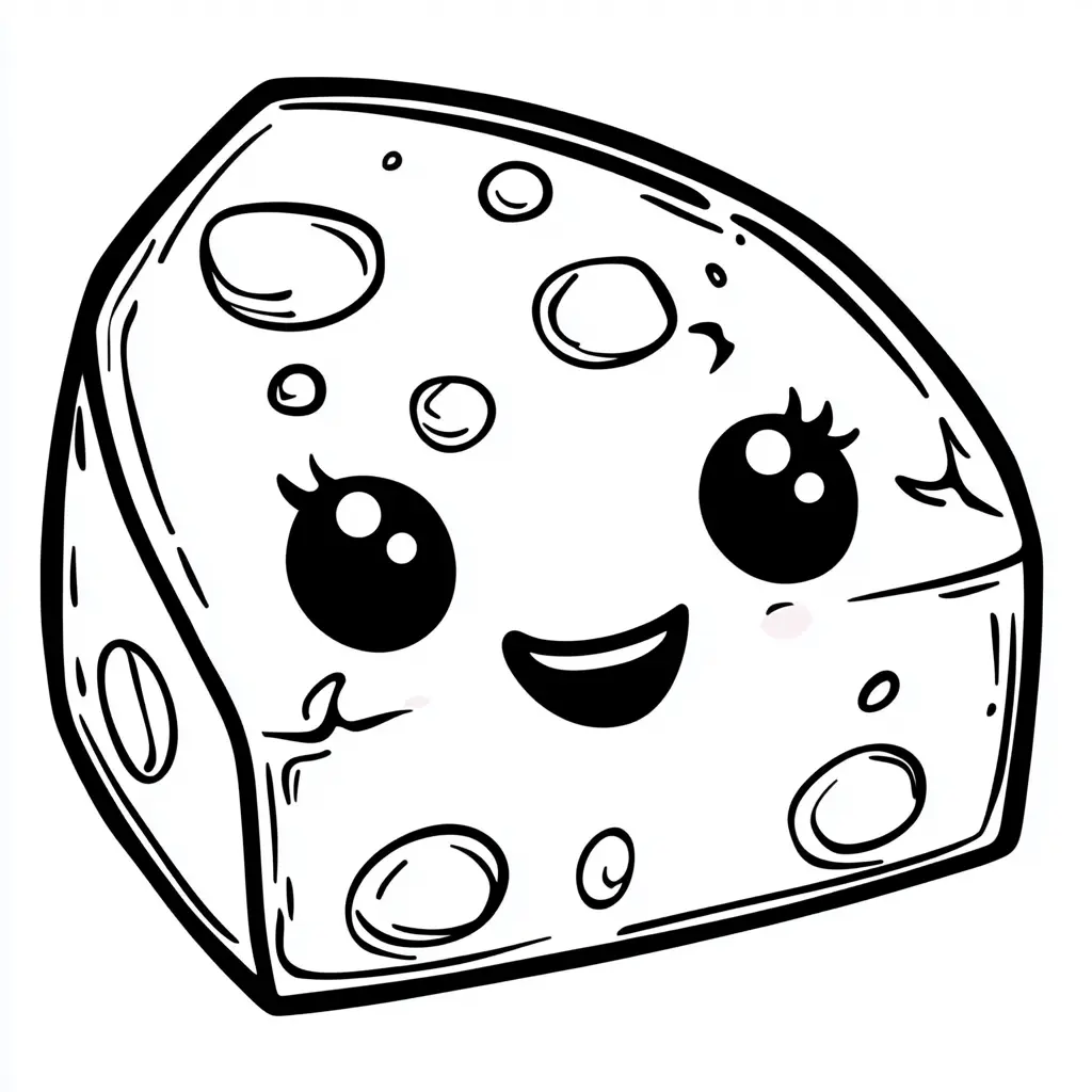 Dibujos de comidas del mundo para colorear | QUESO SIMPÁTICO