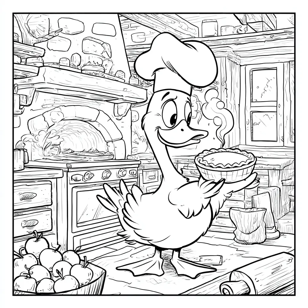Dibujos de comidas del mundo para colorear | PASTEL RECIÉN HORNEADO
