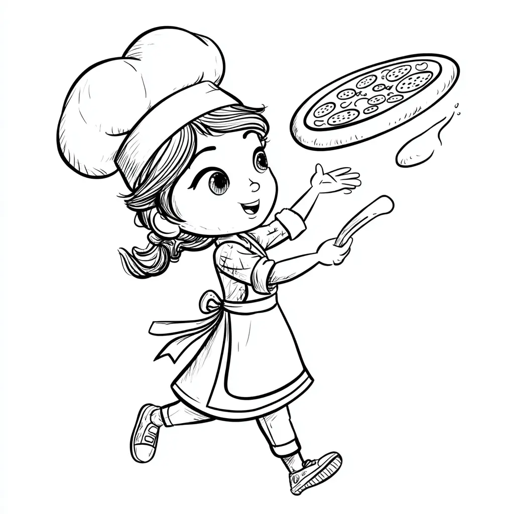 Dibujos de comidas del mundo para colorear | LA CHEF PIZZERA