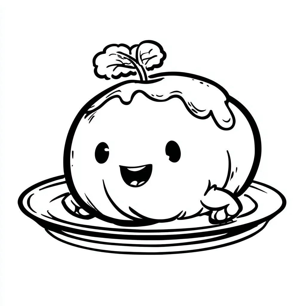 Dibujos de comidas del mundo para colorear | CALABAZA SONRIENTE