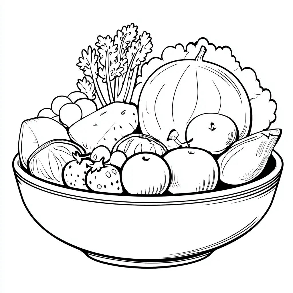 Dibujos de comidas del mundo para colorear | COMIDA FRESCA