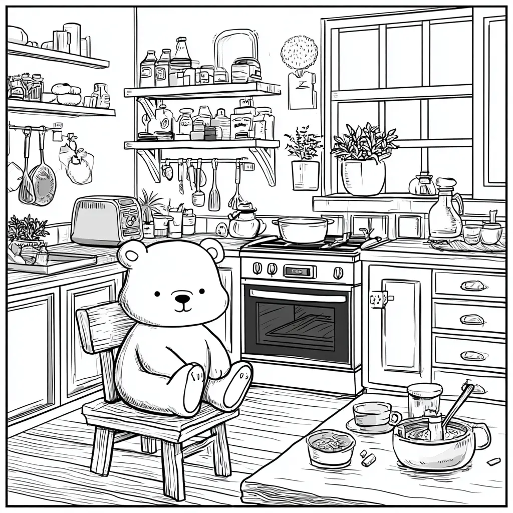 Dibujos de comidas del mundo para colorear | OSITO EN LA COCINA