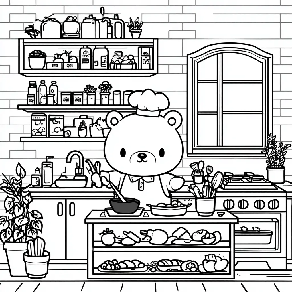 Dibujos de comidas del mundo para colorear | OSITO CHEF