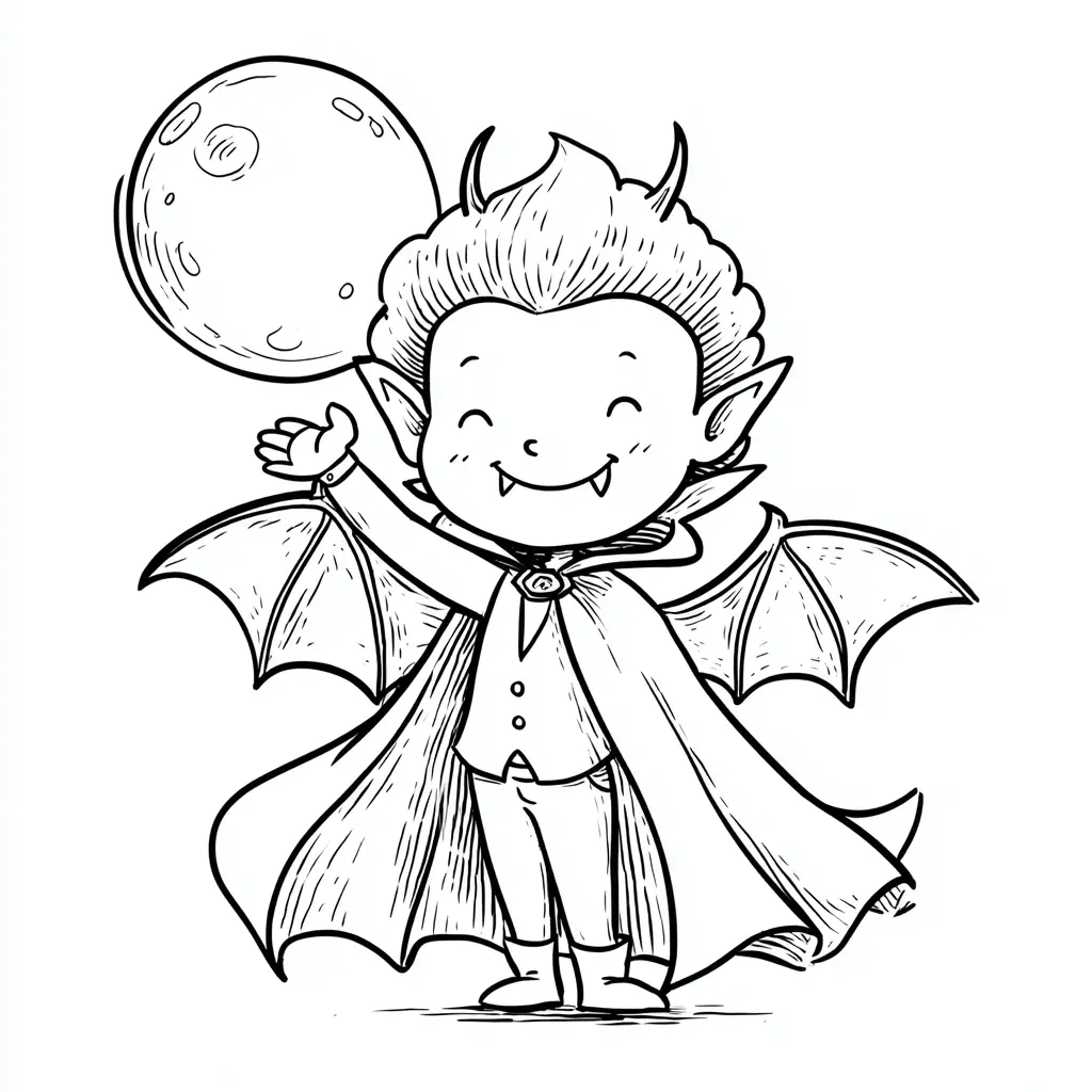 Dibujos de Halloween para colorear | VAMPIRITO DE LA LUNA Dibujos de Halloween para colorear | VAMPIRITO DE LA LUNA