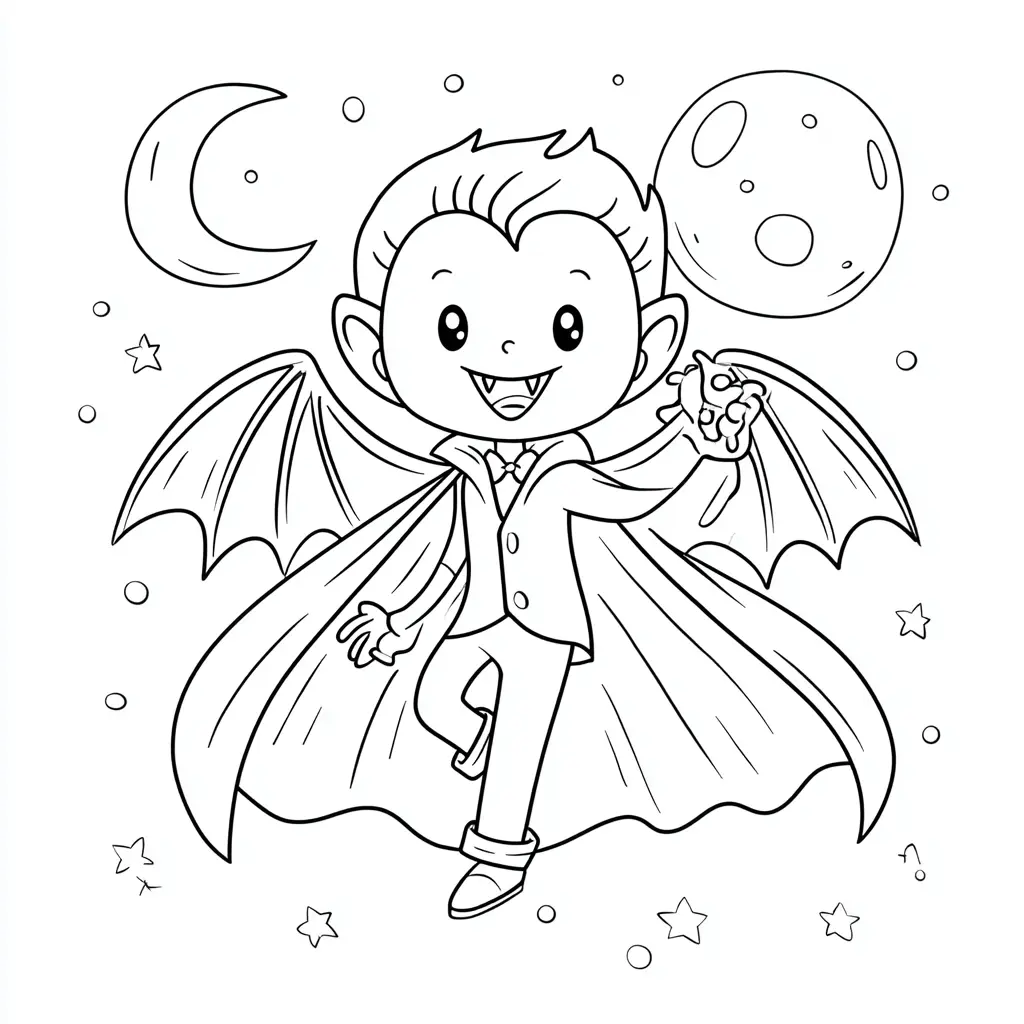 Dibujos de Halloween para colorear | EL VAMPIRO DEL CIELO Dibujos de Halloween para colorear | EL VAMPIRO DEL CIELO