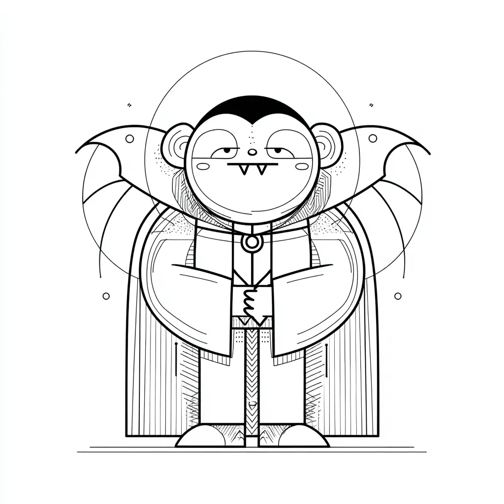 Dibujos de Halloween para colorear | DRÁCULA GEOMÉTRICO Dibujos de Halloween para colorear | DRÁCULA GEOMÉTRICO