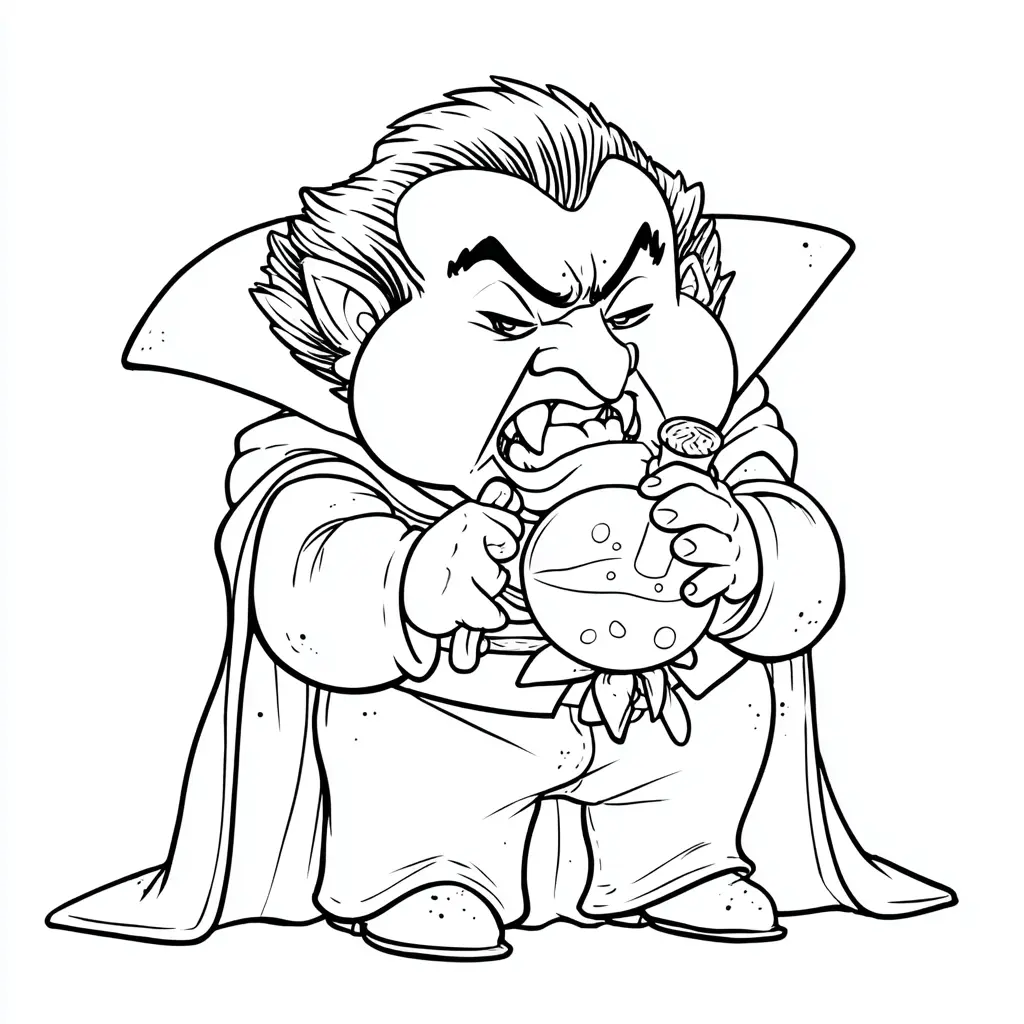 Dibujos de Halloween para colorear | DRÁCULA MALVADO Dibujos de Halloween para colorear | DRÁCULA MALVADO