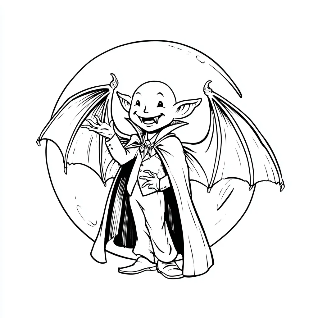 Dibujos de Halloween para colorear | EL VAMPIRO SONRIENTE Dibujos de Halloween para colorear | EL VAMPIRO SONRIENTE
