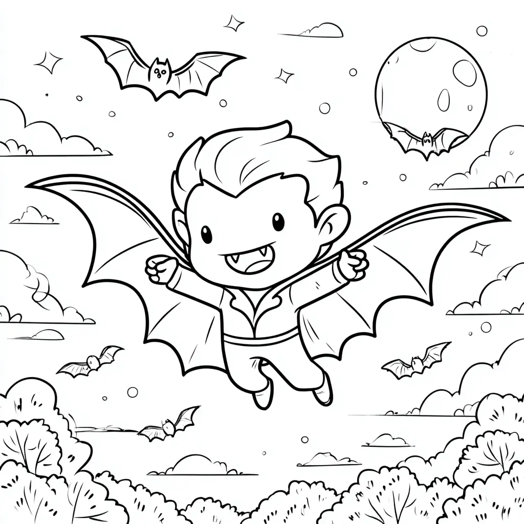 Dibujos de Halloween para colorear | DRÁCULA EN LA NOCHE Dibujos de Halloween para colorear | DRÁCULA EN LA NOCHE