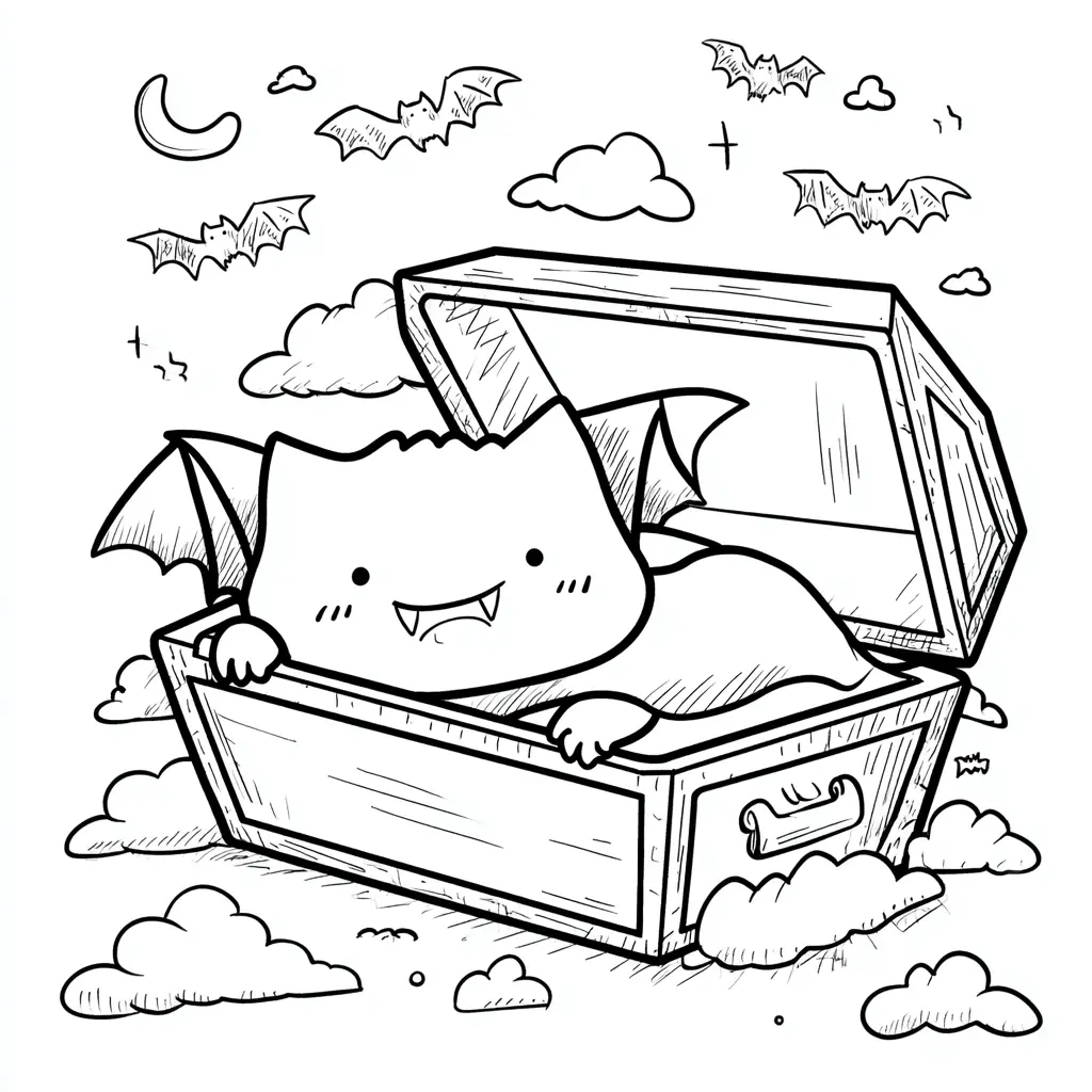 Dibujos de Halloween para colorear | DRÁCULA GATO Dibujos de Halloween para colorear | DRÁCULA GATO