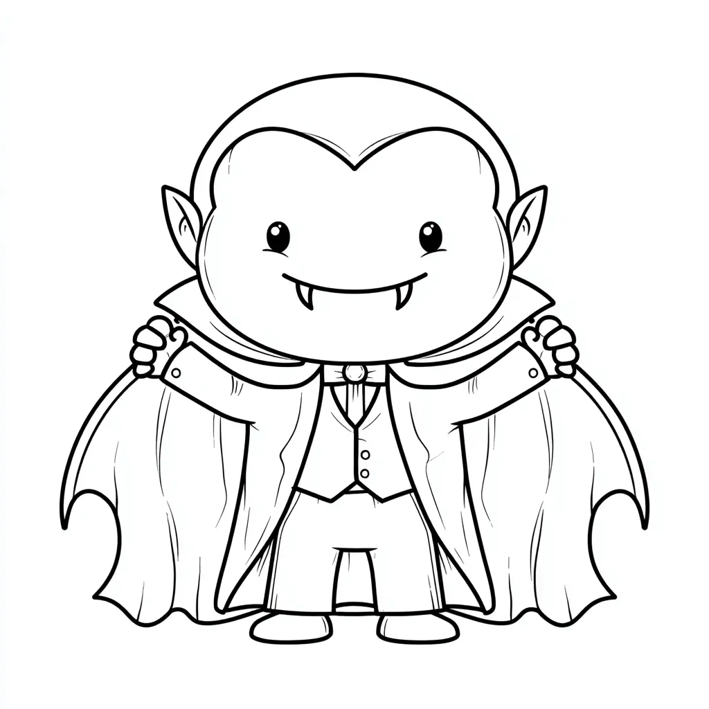 Dibujos de Halloween para colorear | DRÁCULA AMIGABLE Dibujos de Halloween para colorear | DRÁCULA AMIGABLE