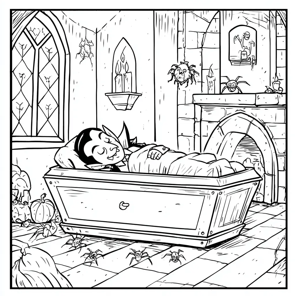 Dibujos de Halloween para colorear | DRÁCULA EN LA NOCHE Dibujos de Halloween para colorear | DRÁCULA EN LA NOCHE