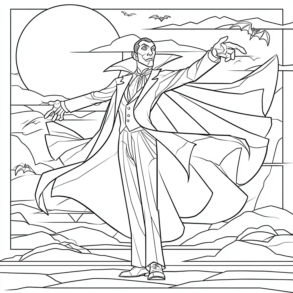 Dibujos de Halloween para colorear | CONDE DRÁCULA ELEGANTE Dibujos de Halloween para colorear | CONDE DRÁCULA ELEGANTE