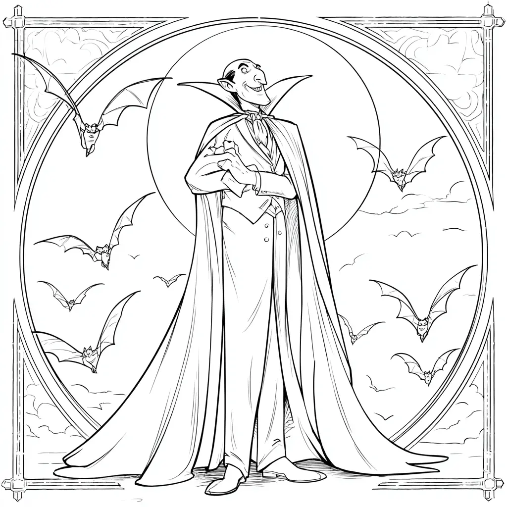 Dibujos de Halloween para colorear | DRÁCULA Y LOS MURCIÉLAGOS Dibujos de Halloween para colorear | DRÁCULA Y LOS MURCIÉLAGOS