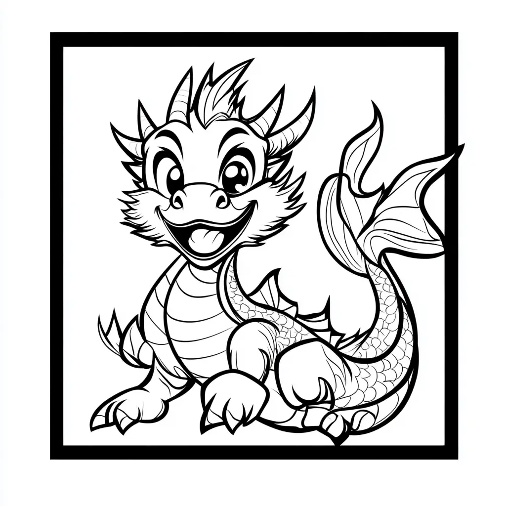 Dibujos de dragones para colorear | RETRATO DE UN DRAGÓN 