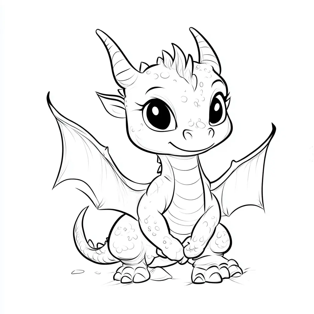 Dibujos de dragones para colorear | EL DRAGÓN SONRIENTE