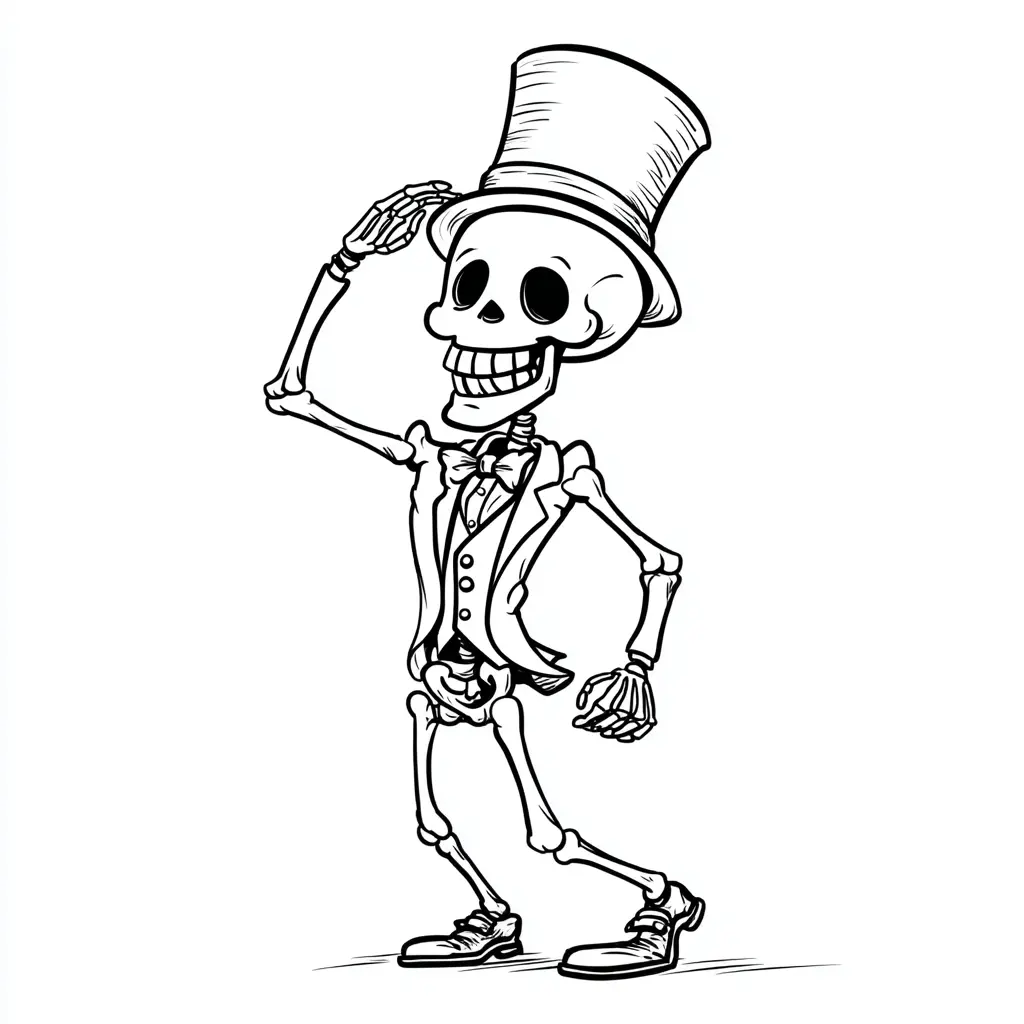 Dibujos de Halloween para colorear | ESQUELETO SALUDANDO Dibujos de Halloween para colorear | ESQUELETO SALUDANDO