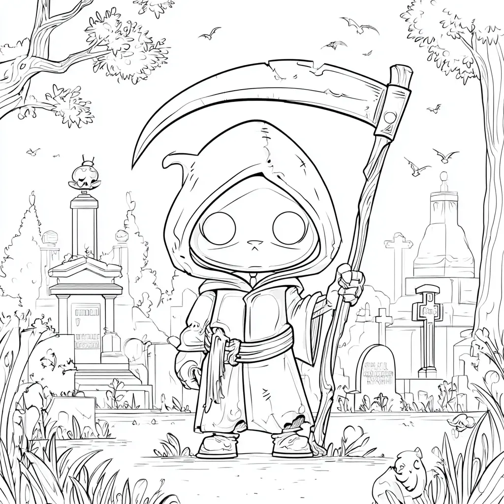 Dibujos de Halloween para colorear | LA MUERTE EN LA OSCURIDAD Dibujos de Halloween para colorear | LA MUERTE EN LA OSCURIDAD