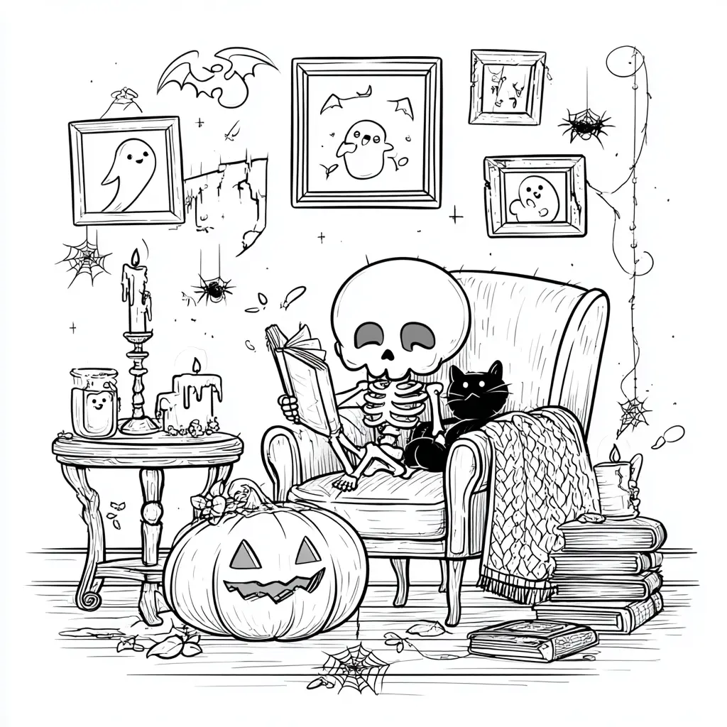 Dibujos de Halloween para colorear | ESQUELETO EN SU HOGAR Dibujos de Halloween para colorear | ESQUELETO EN SU HOGAR