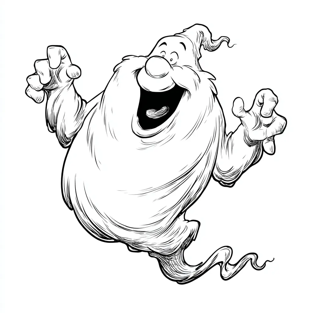 Dibujos de Halloween para colorear | EL FANTASMA BROMISTA Dibujos de Halloween para colorear | EL FANTASMA BROMISTA