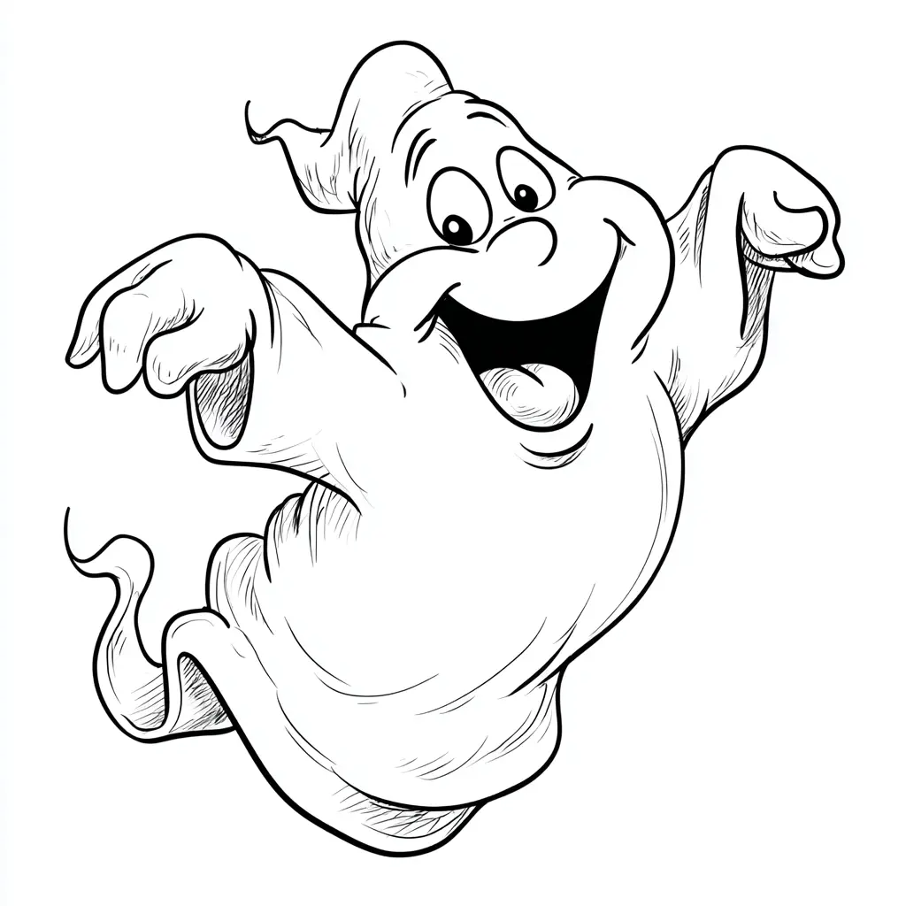 Dibujos de Halloween para colorear | FANTASMA ALEGRE Dibujos de Halloween para colorear | FANTASMA ALEGRE