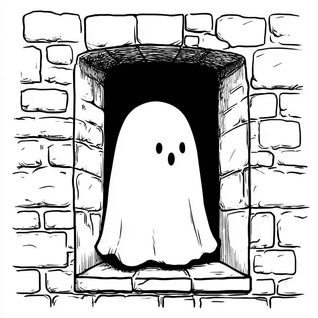 Dibujos de Halloween para colorear | FANTASMA EN LA VENTANA Dibujos de Halloween para colorear | FANTASMA EN LA VENTANA