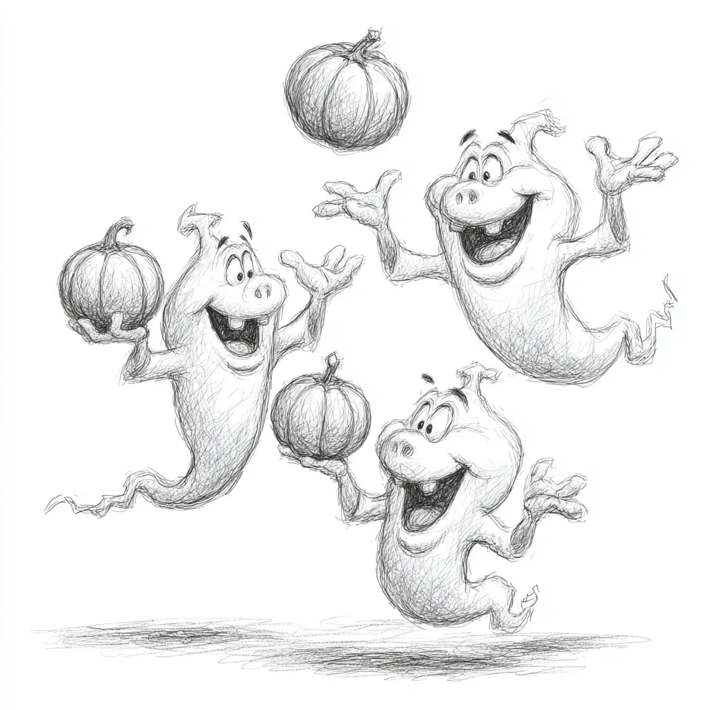 Dibujos de Halloween para colorear | FANTASMAS CON CALABAZAS Dibujos de Halloween para colorear | FANTASMAS CON CALABAZAS