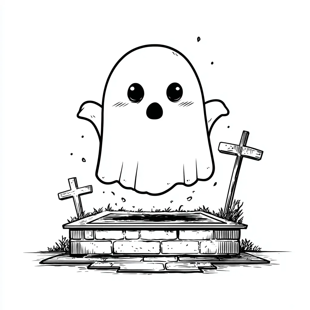 Dibujos de Halloween para colorear | FANTASMA SOLITARIO Dibujos de Halloween para colorear | FANTASMA SOLITARIO