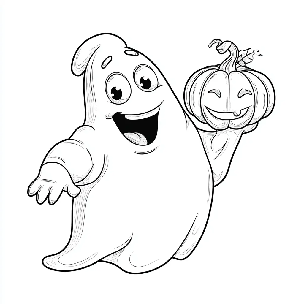 Dibujos de Halloween para colorear | UN FANTASMA EN HALLOWEEN Dibujos de Halloween para colorear | UN FANTASMA EN HALLOWEEN