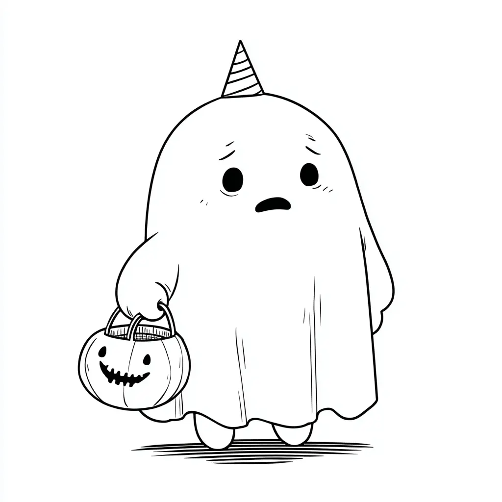 Dibujos de Halloween para colorear | FANTASMA VA A FIESTA Dibujos de Halloween para colorear | FANTASMA VA A FIESTA