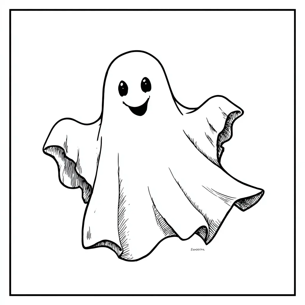 Dibujos de Halloween para colorear | FANTASMA EN VUELO Dibujos de Halloween para colorear | FANTASMA EN VUELO