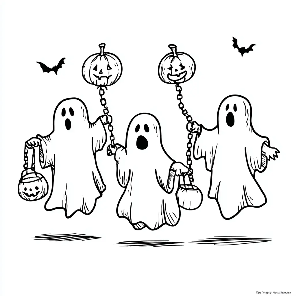 Dibujos de Halloween para colorear | FANTASMAS DE LAS CALABAZAS Dibujos de Halloween para colorear | FANTASMAS DE LAS CALABAZAS