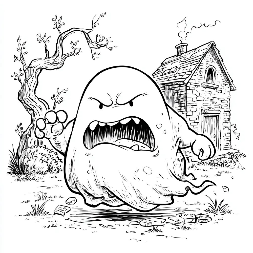 Dibujos de Halloween para colorear | EL FANTASMA DE LA CASA Dibujos de Halloween para colorear | EL FANTASMA DE LA CASA