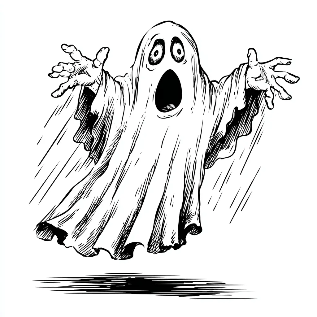 Dibujos de Halloween para colorear | FANTASMA TENEBROSO Dibujos de Halloween para colorear | FANTASMA TENEBROSO