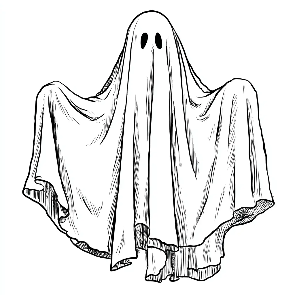 Dibujos de Halloween para colorear | FANTASMA CLÁSICO Dibujos de Halloween para colorear | FANTASMA CLÁSICO