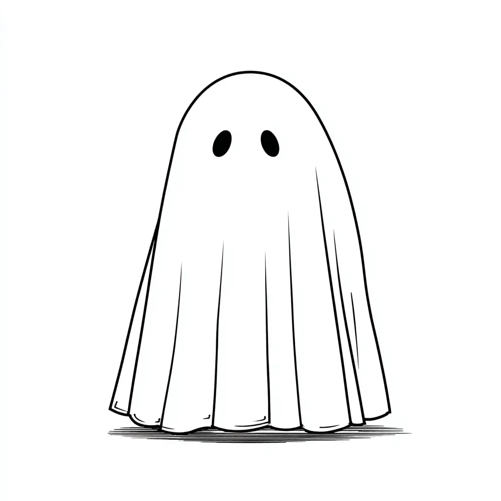 Dibujos de Halloween para colorear | FANTASMA FÁCIL Dibujos de Halloween para colorear | FANTASMA FÁCIL