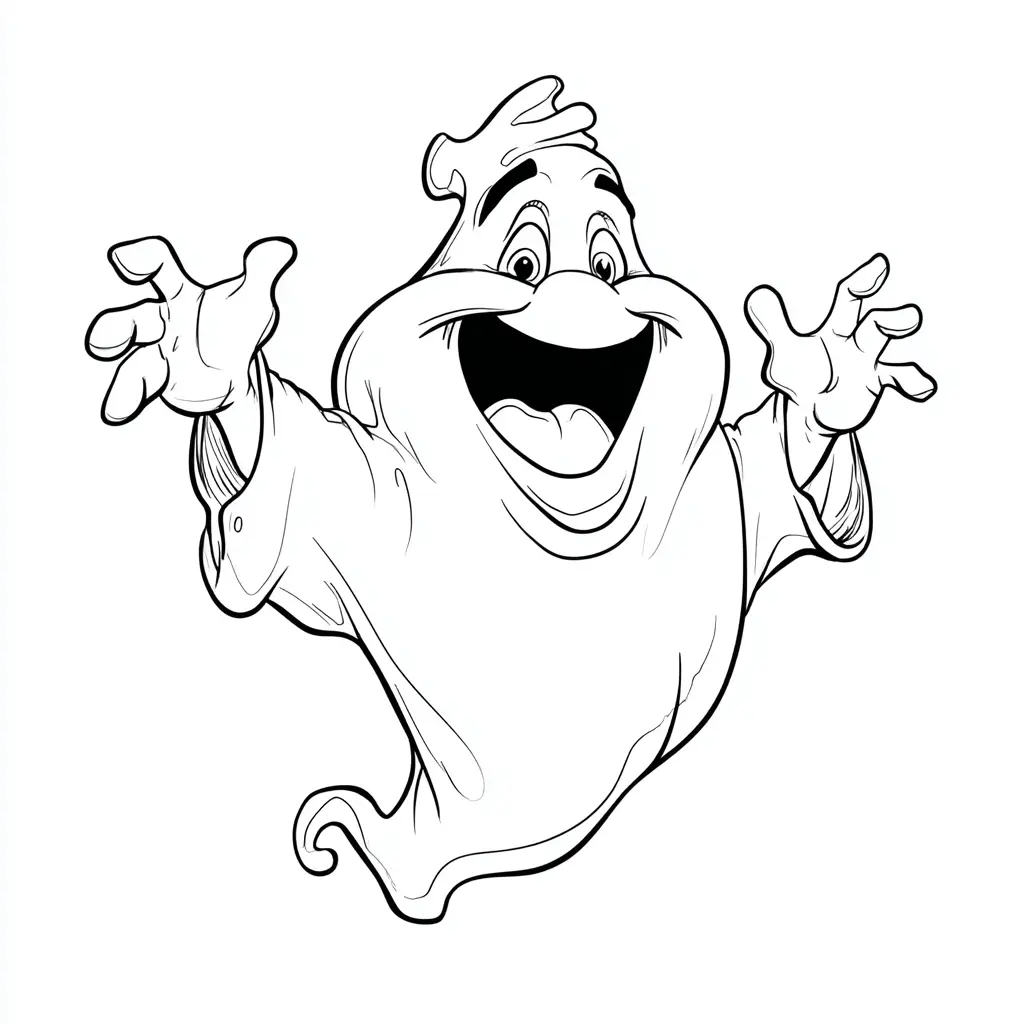 Dibujos de Halloween para colorear | FANTASMA AMIGABLE Dibujos de Halloween para colorear | FANTASMA AMIGABLE