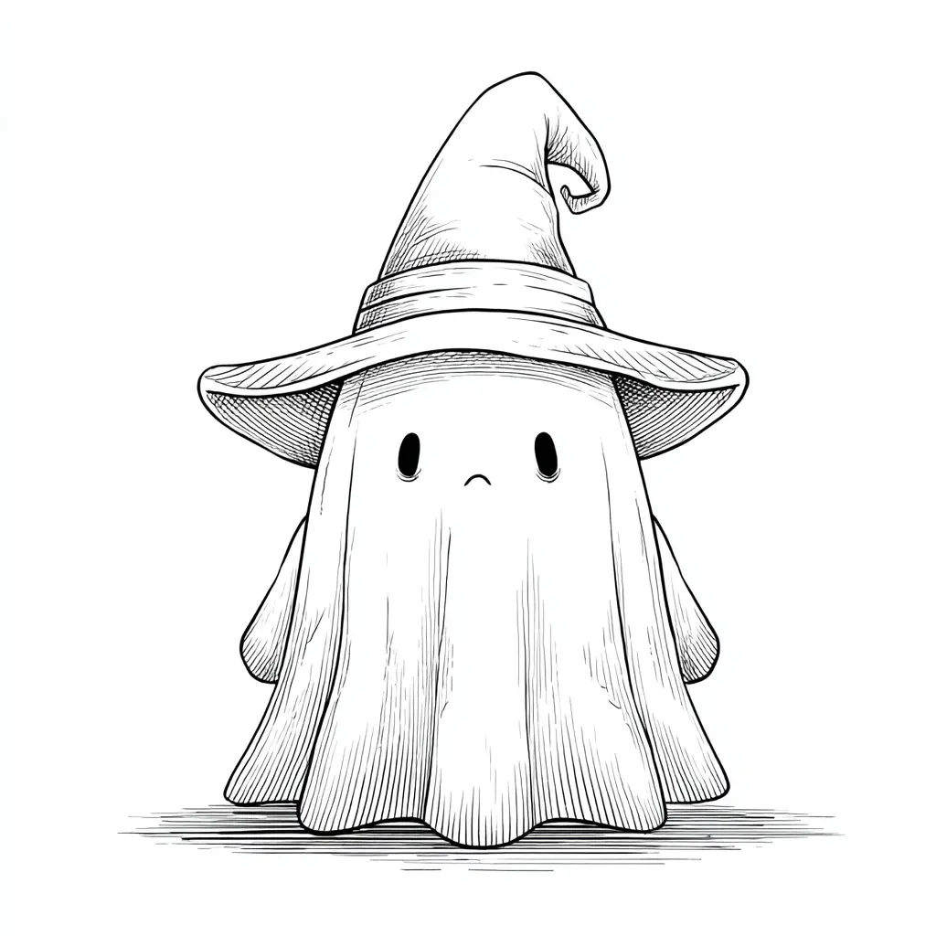 Dibujos de Halloween para colorear | FANTASMA TRISTE Dibujos de Halloween para colorear | FANTASMA TRISTE