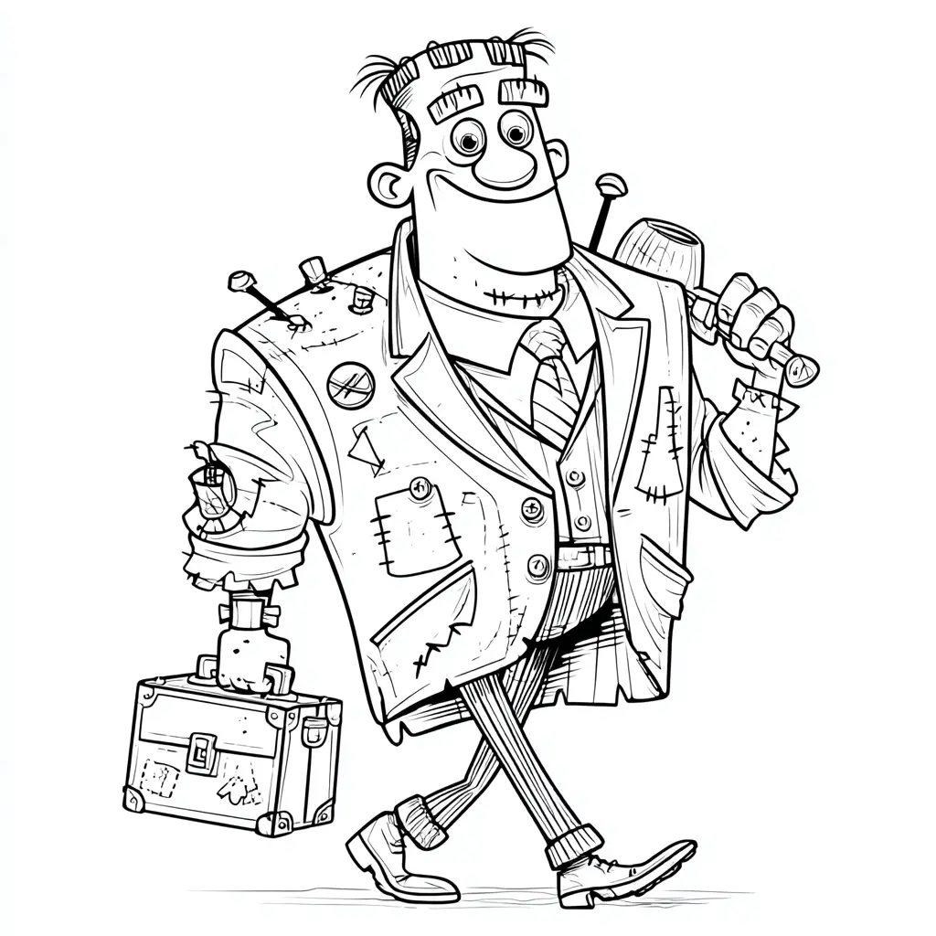 Dibujos de Halloween para colorear | FRANKENSTEIN PROFESIONAL Dibujos de Halloween para colorear | FRANKENSTEIN PROFESIONAL