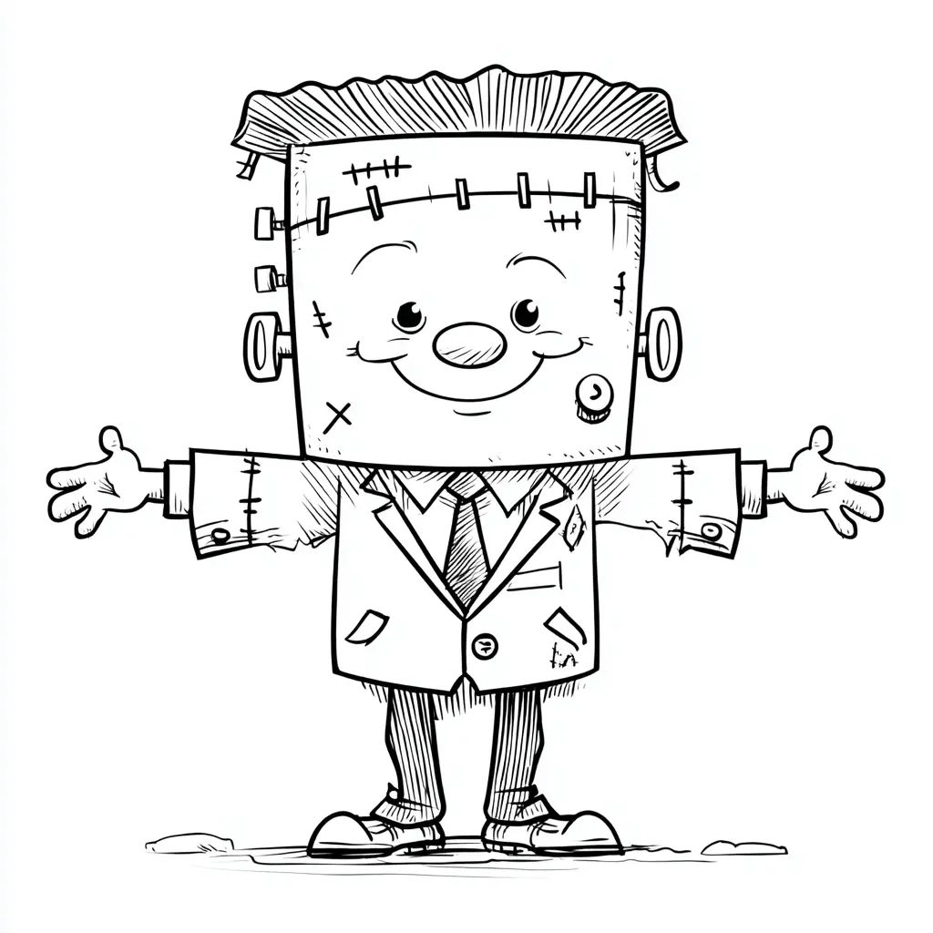 Dibujos de Halloween para colorear | FRANKENSTEIN KAWAII Dibujos de Halloween para colorear | FRANKENSTEIN KAWAII